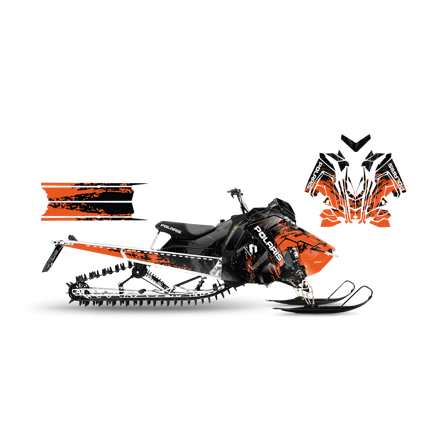 Dekalkit SweTown Subtle Grungy Oransje - Polaris Axys 800 SKS 146 2018-2020