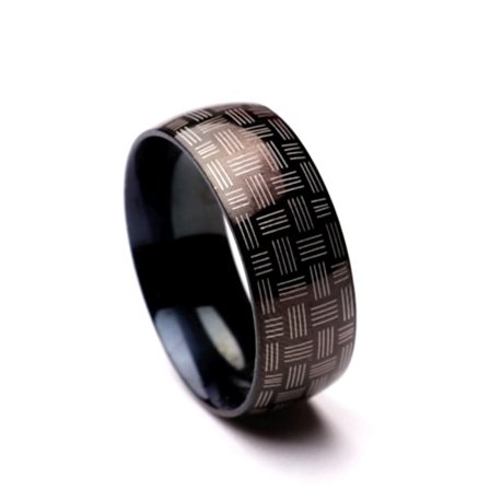 Rostfritt stål ring mönster