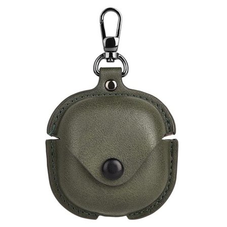 Samsung Galaxy Buds2 Pro / Buds Pro / Live läderfodral med spänne - Grön