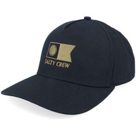Salty Crew - Svart adjustable Keps - Flagship 5 Panel Black A-Frame Adjustable @ Hatstore