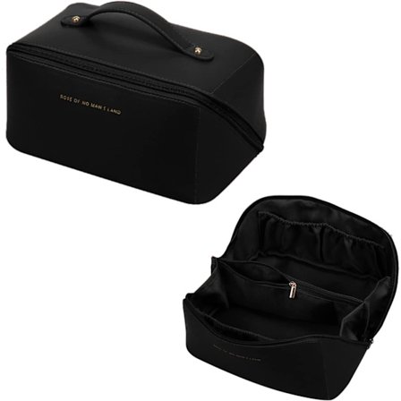 Sminkepung for kvinner, stor kapasitet toalettveske med håndtak, vanntett
