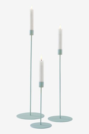 Jotex - Lysestake 3-pk Blågrønn - ELSY - Kjøp Lysestaker hos Jotex