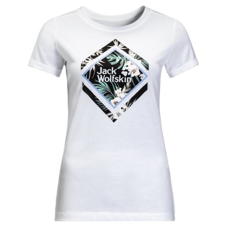 Jack Wolfskin Women's Tropical Square Tee Women short-sleeved sweaters White S