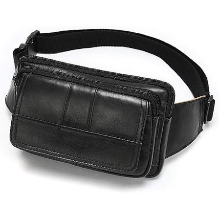Fanny Pack til mænd og kvinder, læder slynge taske til vandreture løb rejser