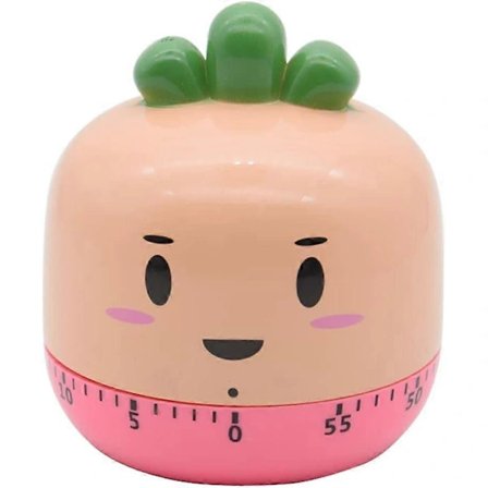 Mekanisk køkkentimer til madlavning, tidsminder, manuel timer, frugt- og grøntsagsform Radise