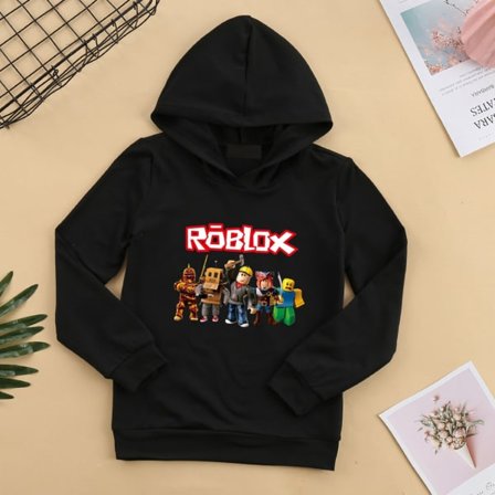 Roblox Hoodie til børn Yderbeklædning Trøje Sweatshirt sort
