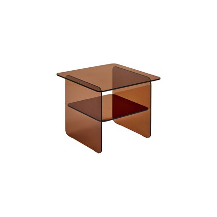 Vetro hjørnebord, glas | 50x50 - Brun - 50x50x40 - Sofaborde