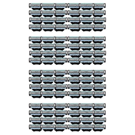 96 kpl Mach 3 -terien vaihtopäitä, yhteensopiva Gillette Mach 3 -miesten partaterien vaihtokasettien kanssa