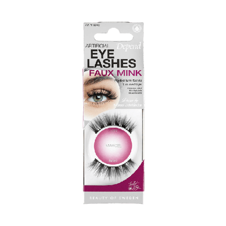 Depend Faux Mink Artificial Eyelashes Marcel Lösögonfransar & färgning Unisex Svart ONESIZE
