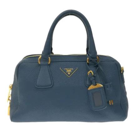 Prada Vintage Pre-owned Leather handbags Blå, Dame Vintage Tasker, Størrelse: ONE Size