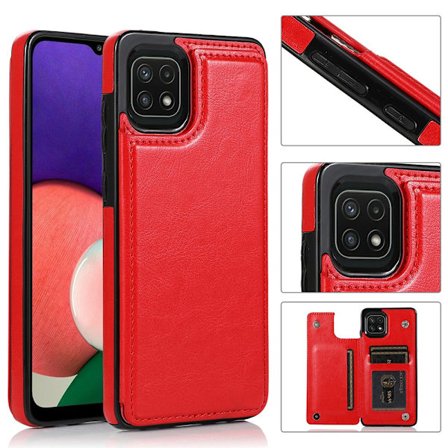 Samsung Galaxy A22 5G - Stilsäkert Skal med Korthållare