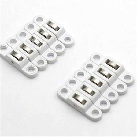 10 stk./sett vindus skyvehjul plast dør trinse dør og vindu rulle skyvedør hjul (farge: hvit) (LGL)