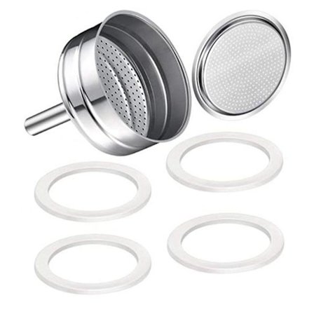 Ersättningskit för moka-kaffebryggare, kompatibel med moka express, 1 rostfritt stål