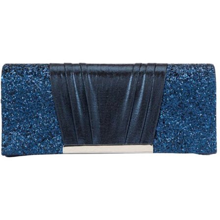 Skulderveske Maxime Blå, Aftenveske, Clutch, Avtakbar Skulderkjede, Dameveske blå