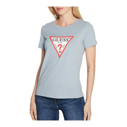 Guess T-Shirts , Blauw , Dames , Maat: XS