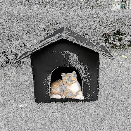 Udendørs kattehus vejrbestandigt, indendørs hundehus, tykkere vejrbestandigt sammenklappelig kattetelt, vintervarm oxford stof hjemløs kattehus