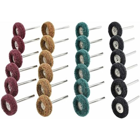 40 stk. sæt til polering af bor, 25 mm slibetilbehør til roterende værktøjer, 80/150/240/300 korn, poleringstilbehør til træ, sten, smykker D