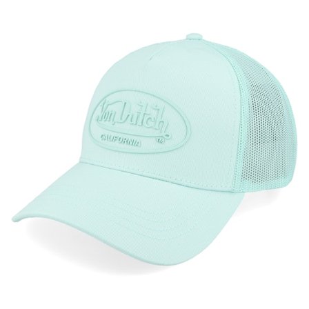 Von Dutch - Blau Trucker Cap - Oval Patch Light Blue A-Frame Trucker @ Hatstore