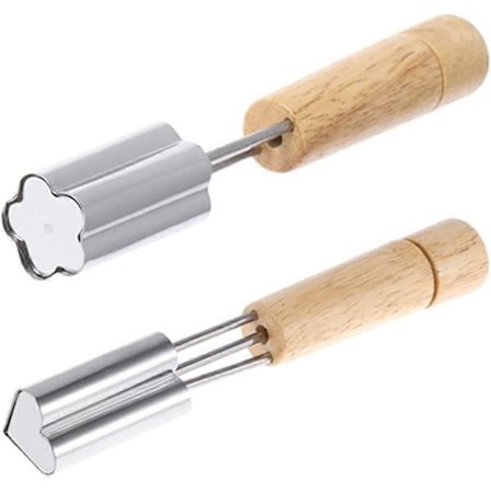 2 stk. Håndpres Cookie Stempler Kagepresse Stempler Form til Presse Stempel Fondant Kiks Cookie Kageforme