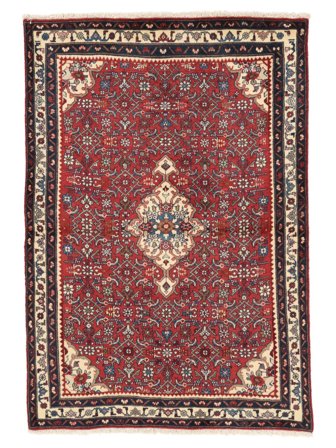 Handknuten Persisk Bidjar Matta 103X150 Mörkröd/Svart