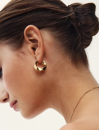 Edblad Helix Hoops L Gold - Gold - ONE SIZE