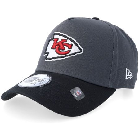 New Era - NFL Grå adjustable Keps - Kansas City Chiefs NFL Steel/Black A-Frame Adjustable @ Hatstore