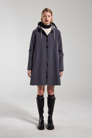 Mosebacke Lightweight Zip Matte Raincoat Metal