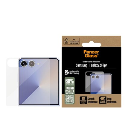 Panzer Samsung Galaxy Z Flip7 | Classic Fit Screen Protector PanzerGlass - High quality tempered glass screen protector