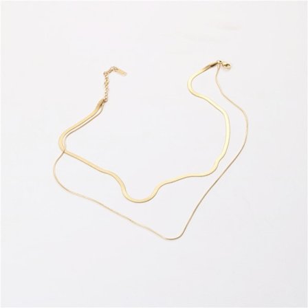 Sildebenskjede for kvinner, delikat 14k gull slangekjede, lagdelt gull