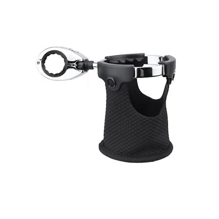 Motorsykkelkoppholder med 360 graders svingbar kulefeste, båtdrikkholder med kurv for sykkel/ATV///kano