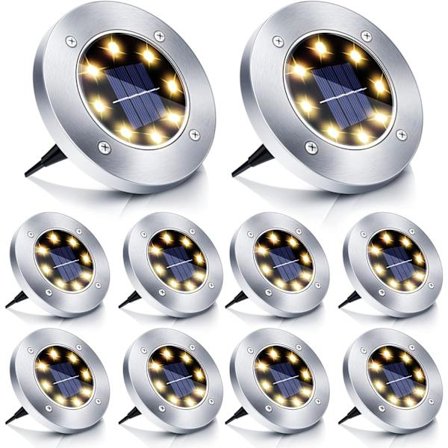 Solcelle gatelys, 10 stk LED solcelle hagelys IP65 solcelle hage