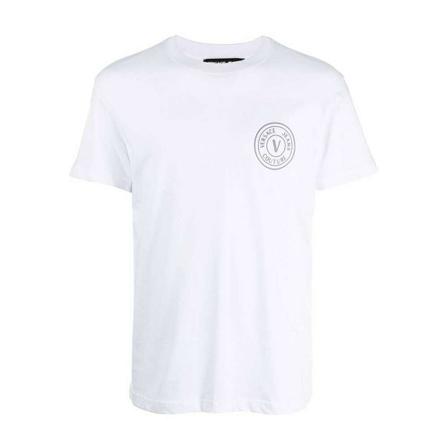 Versace Jeans Couture, Versace Jeans Couture T-shirts and Polos White Wit, Heren, Maat:M