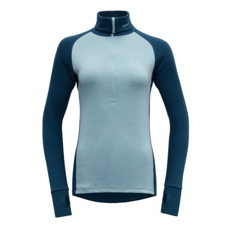 Devold Expedition Woman Zip Neck Women base layer tops Blue XS