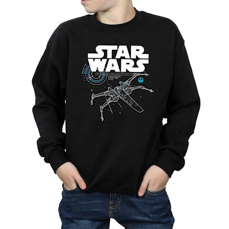 Star Wars: The Last Jedi Pojks X-Wing Sweatshirt 9-11 År Svart