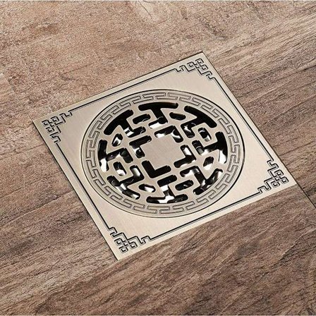 Kvadratisk dusjavløp, messing dusjavløp 10x10 dusjavløp bad anti-geru