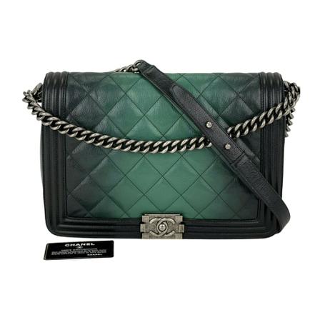 Chanel Vintage Shoulder Bags Grøn, Dame Vintage Tasker, Størrelse: ONE Size