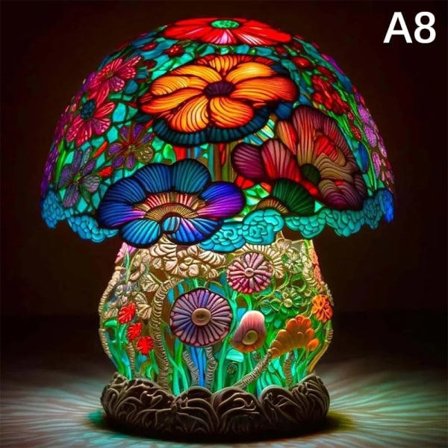 Vintage Tiffany glaslampor serie svamp snigel bläckfisk A8