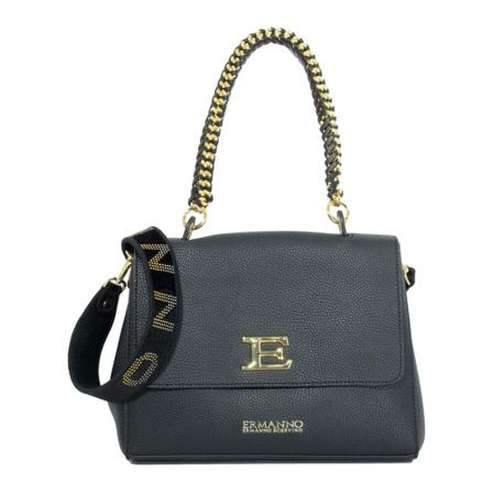 Ermanno Scervino, Flap Bag Zwart, Dames, Maat:ONE Size