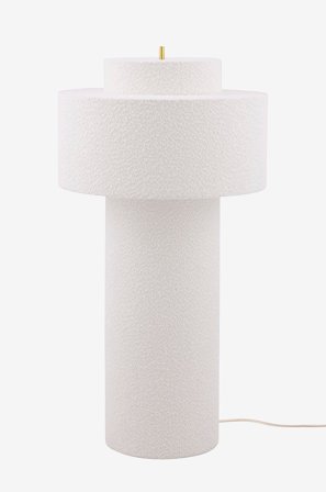 Globen Lighting - Golvlampa Noah 45 Vit bouclé - Vit - Golvlampor - Från Homeroom