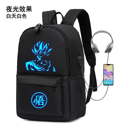 Lysende Dragon Ball Rygsække Usb Udendørs Kvinder Mænd Goku Laptop Skole Tasker Rejse Kapacitet Mochila Escolars