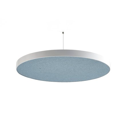 Acoustic panel GRACE, circle, Ø780x52 mm, ceiling hanging, light blue