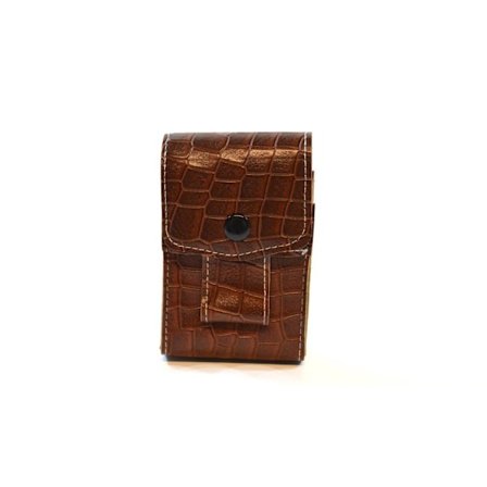 Cigarette box - PVC leather brown