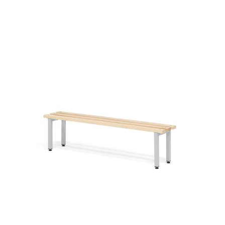 Changing room bench ELITE, 1200x300x390 mm, beech, grey