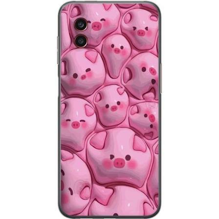 Samsung Galaxy Xcover6 Pro Genomskinligt Skal Bubbliga Grisar
