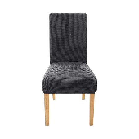 2 st Stretch Jacquard Stolsöverdrag Elastiska Spandex Stolsöverdrag Grå