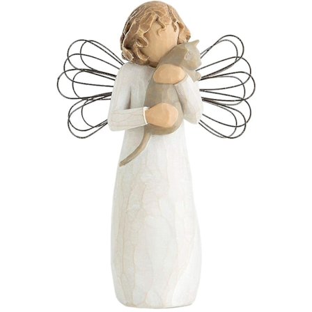 Vennskapsengel, håndmalt minnefigur, gaver til dyreelskere -