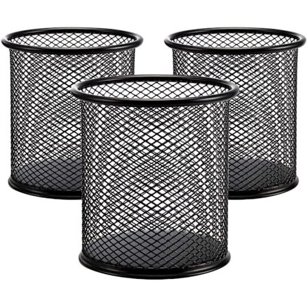 3-pack pennhållare - pennställ för skrivbord - metallnät