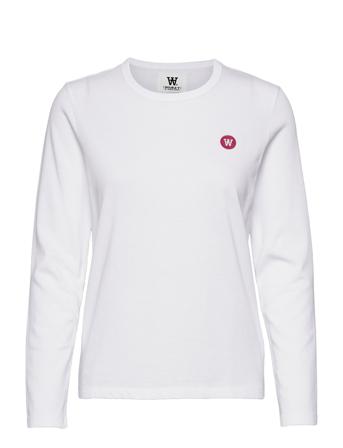 Moa Long Sleeve Langærmet T-shirt Hvid Wood Wood