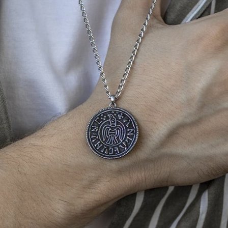 Lee Black & Silver-Tone Makt Necklace for Men - Pendant Necklaces