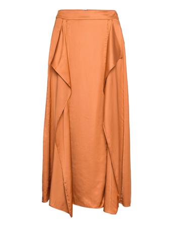 Yulieiw Skirt Knelangt Skjørt Oransje InWear